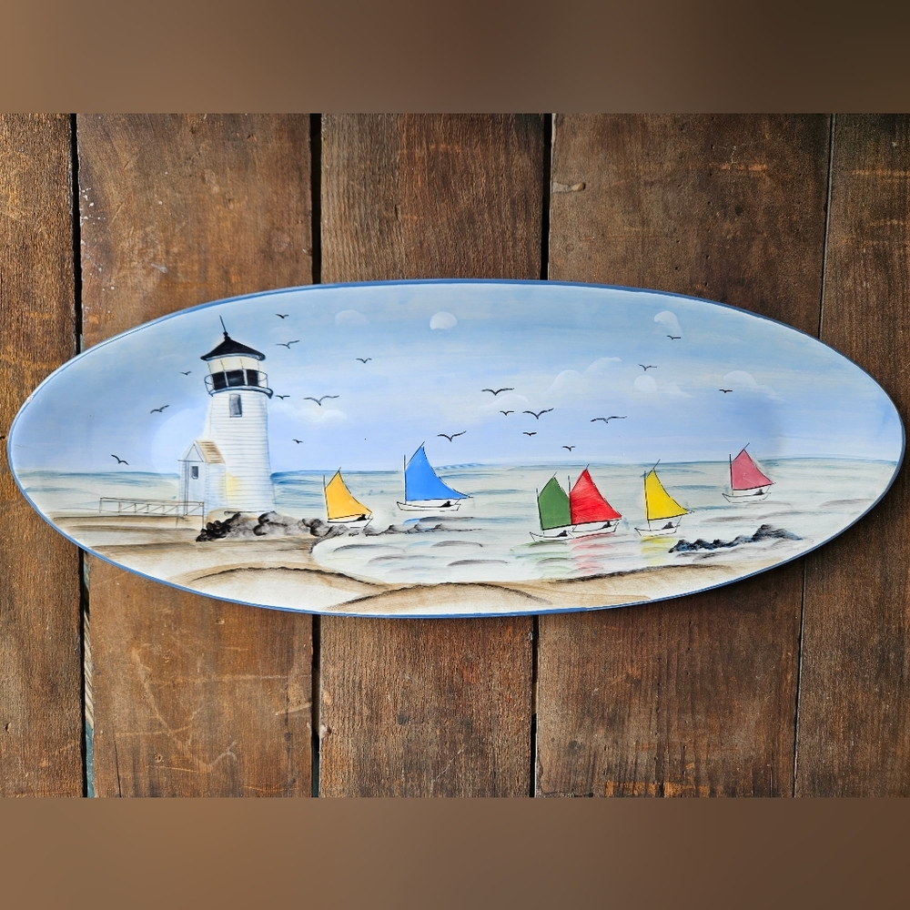 Nantucket Shoreline Oval Platter